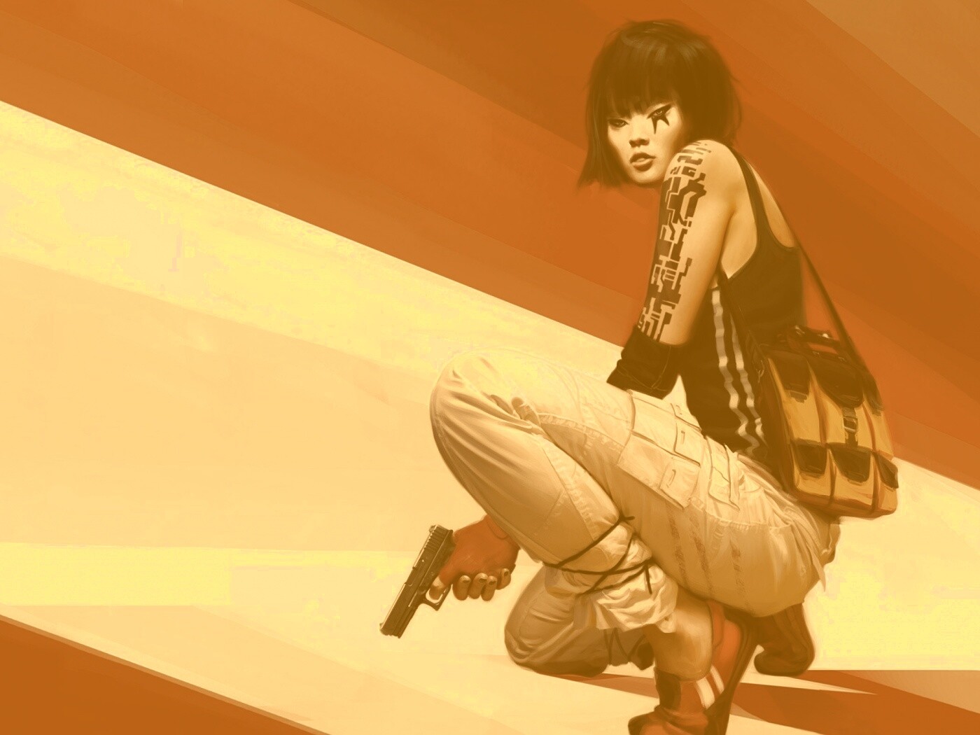 Фейт с пистолетом обои