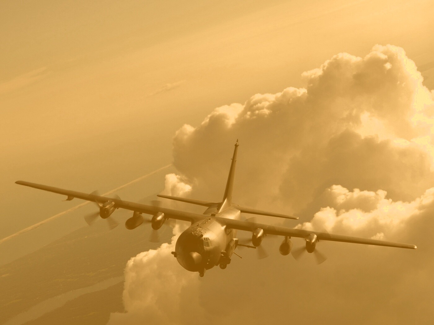 Самолет АС-130 обои