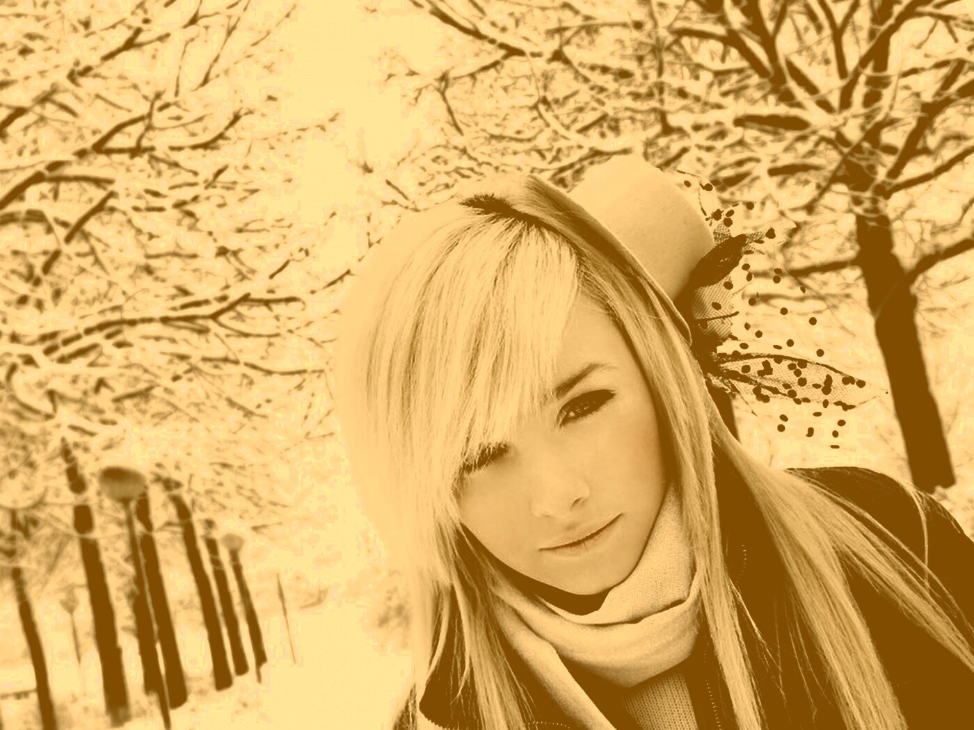 Девушка в белом обои