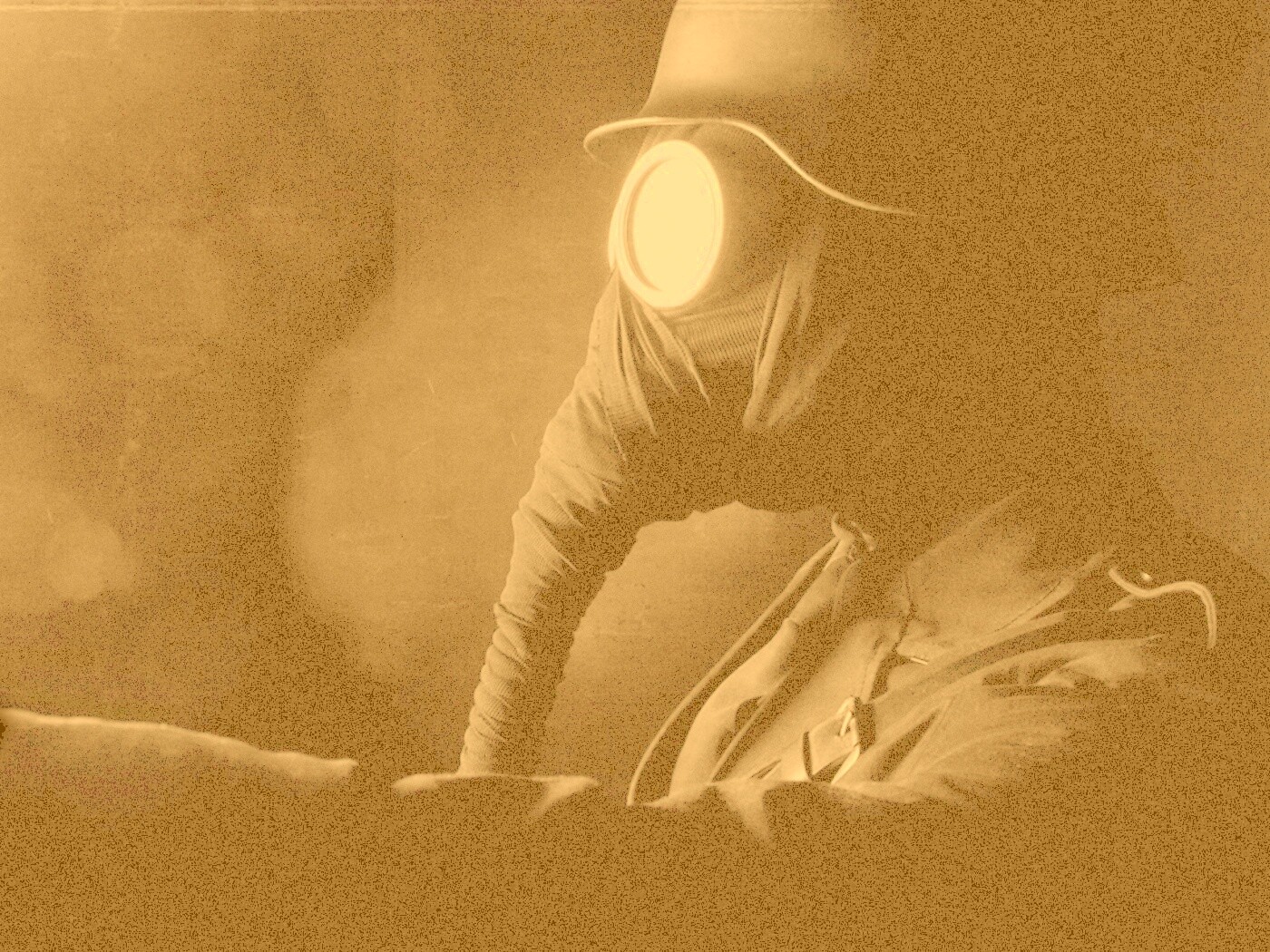 В противогазе обои