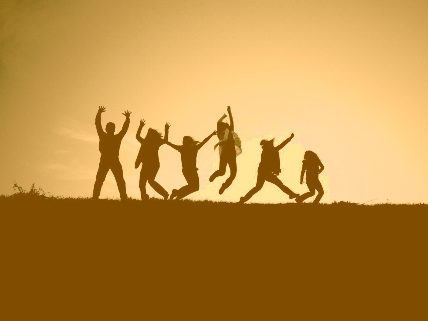 Силуэты людей обои