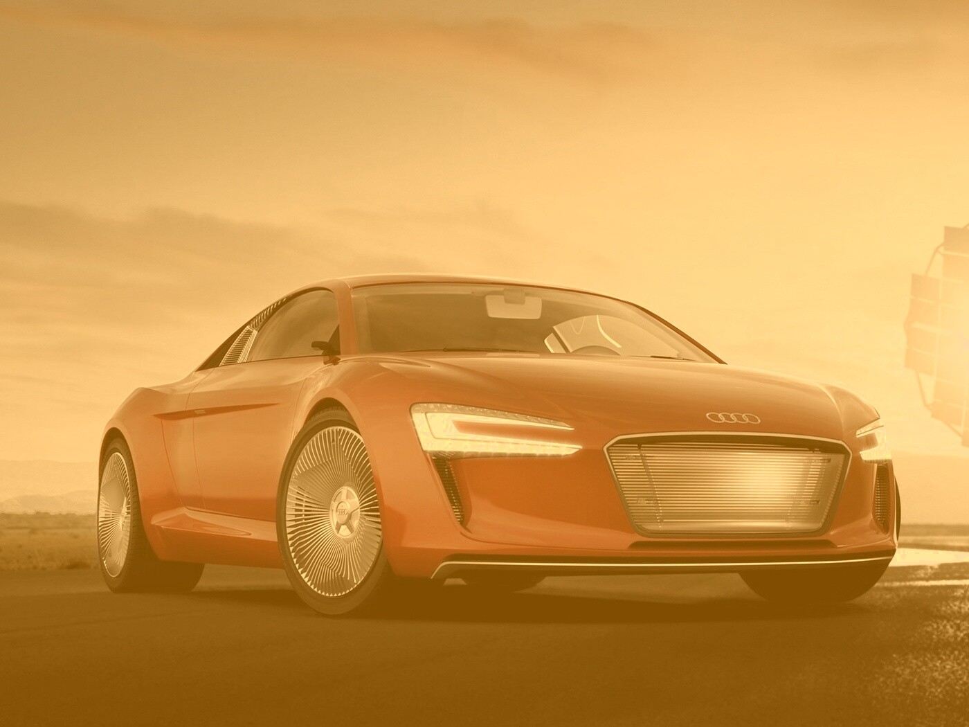 Красный автомобиль Audi обои