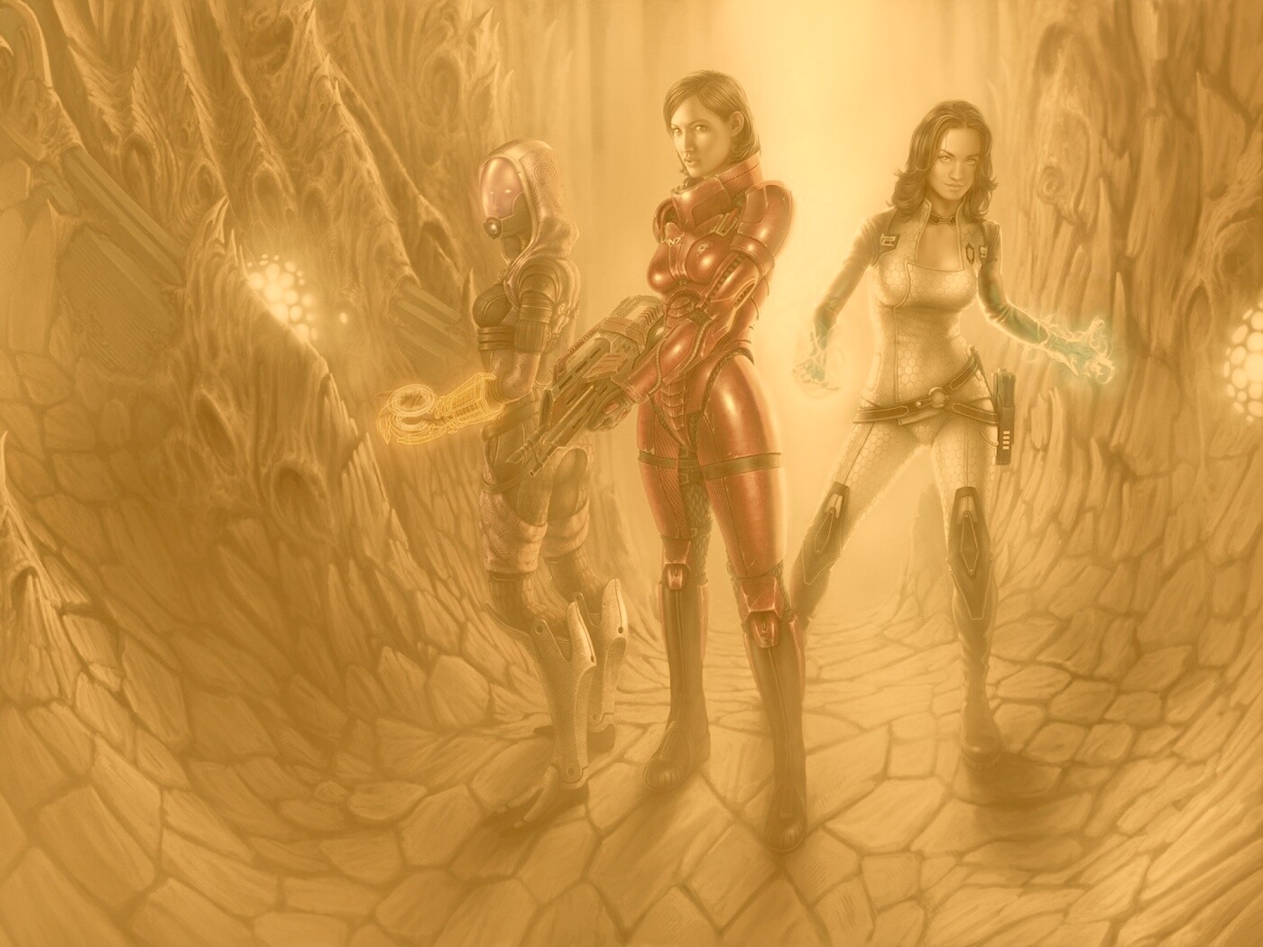 Девушки mass effect обои