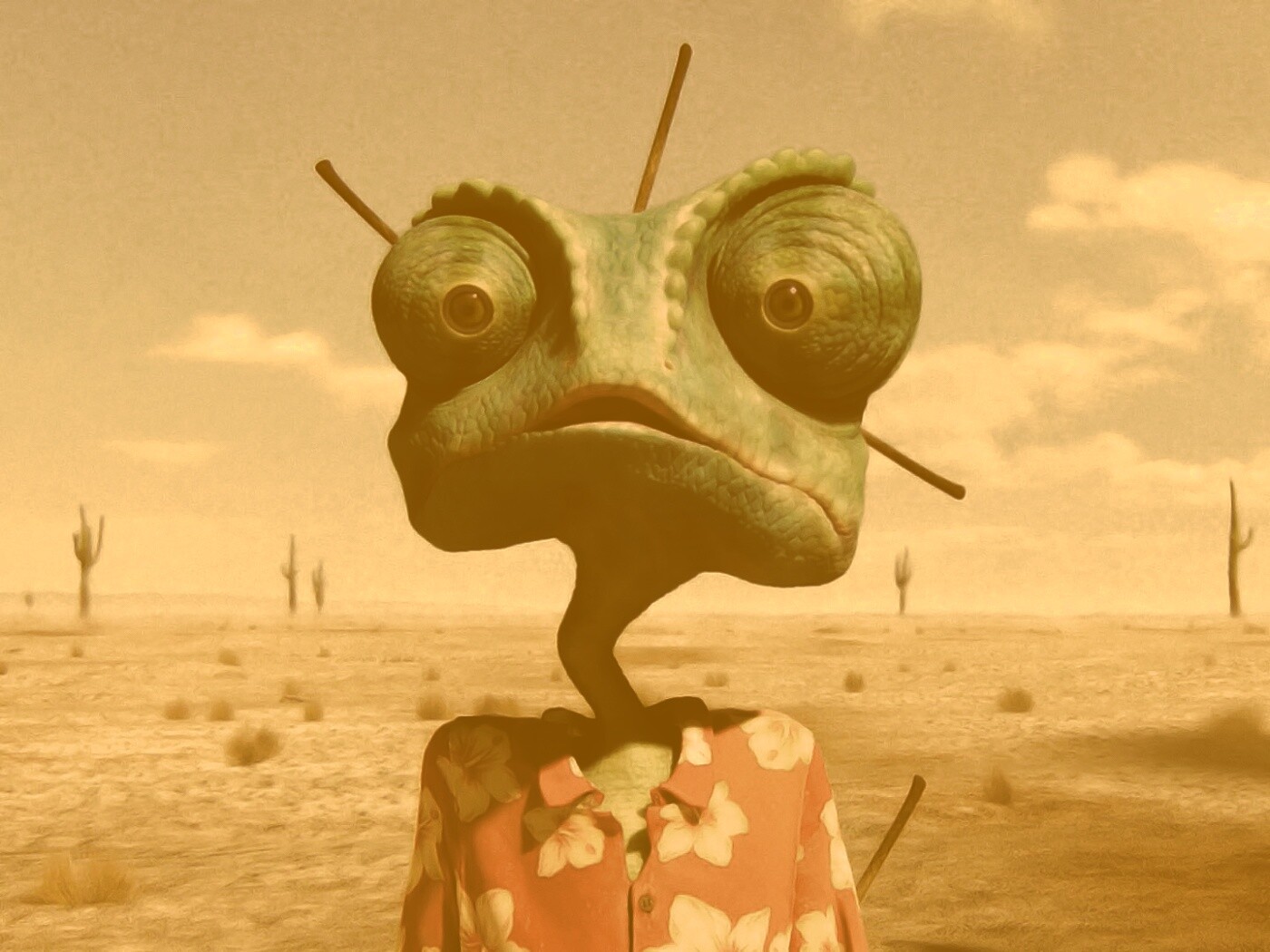 Ранго в колючках от кактуса обои