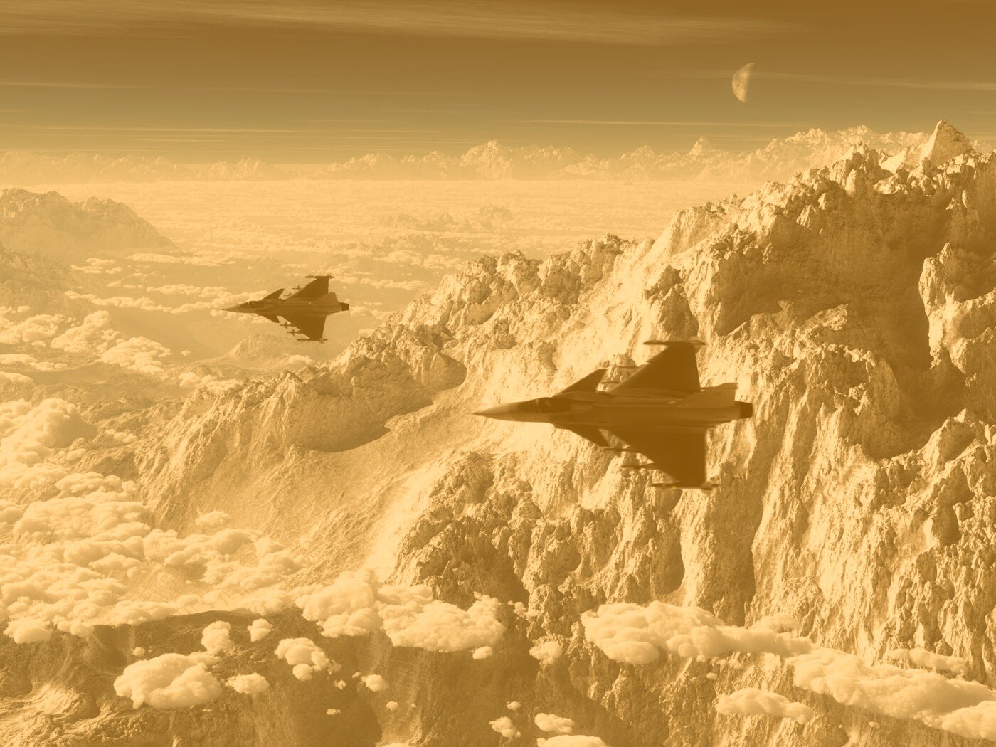 Самолёты в горах обои