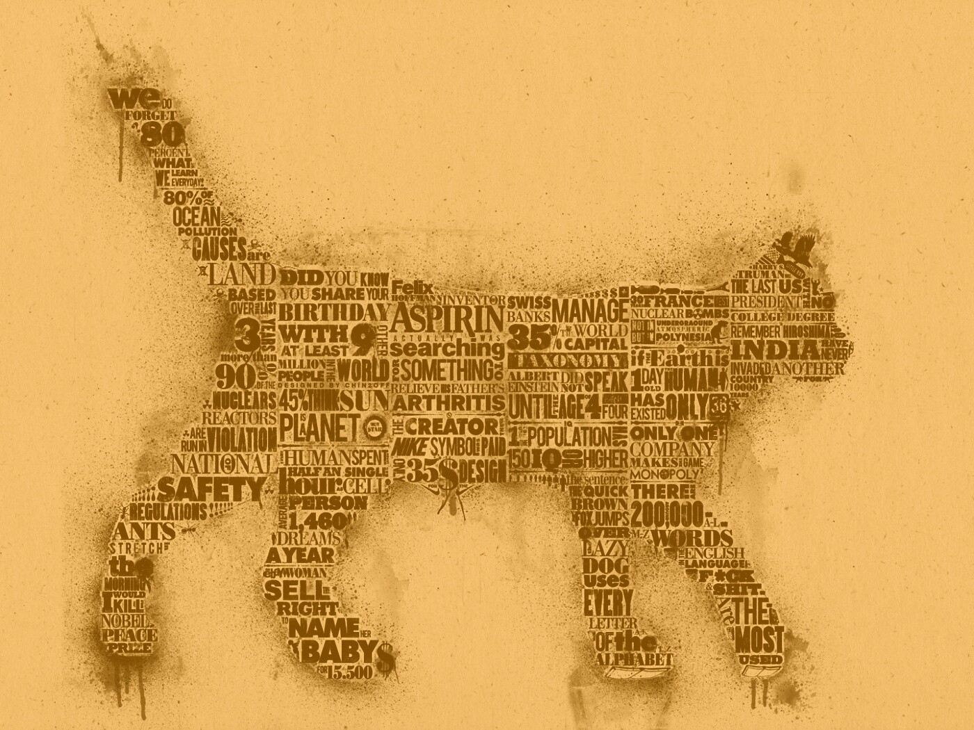 Кот - газета обои