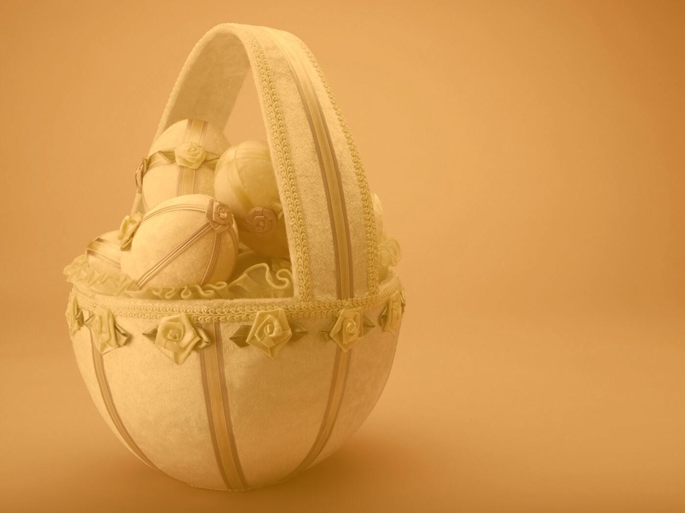 Пасхальная корзиночка обои