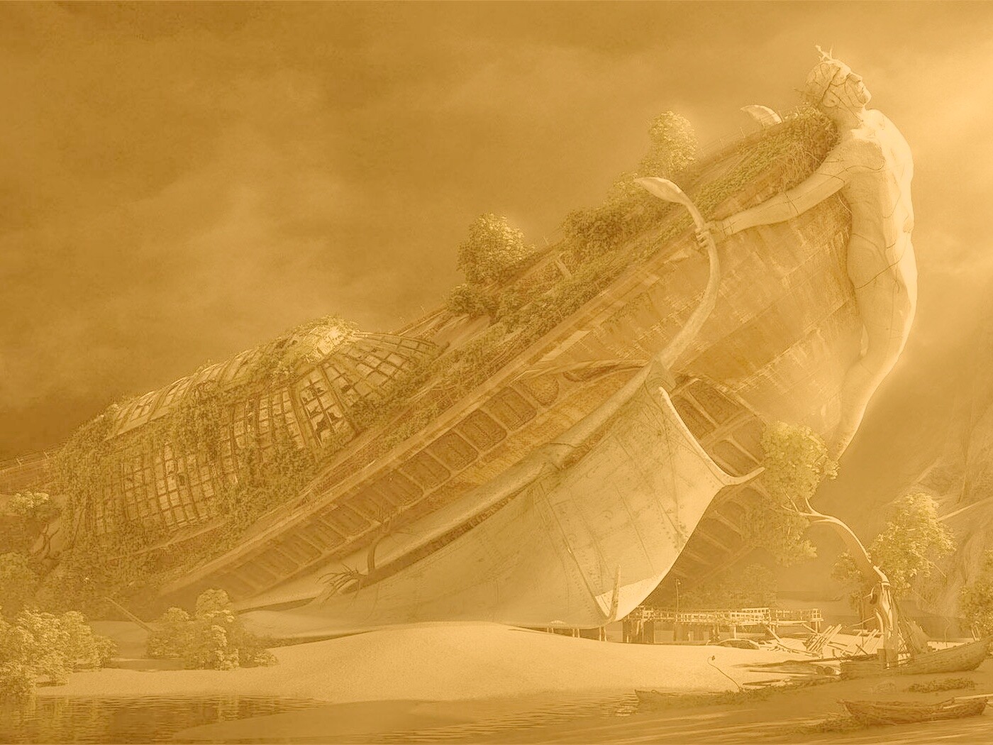 Древнее воздушное судно обои