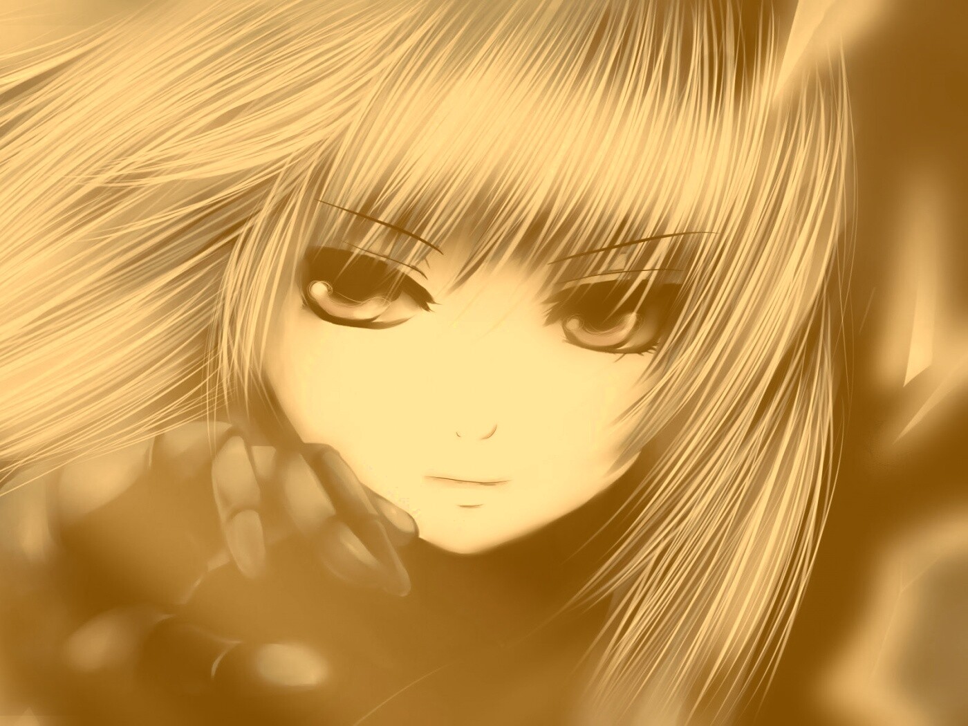 Девушка с голубыми волосами обои