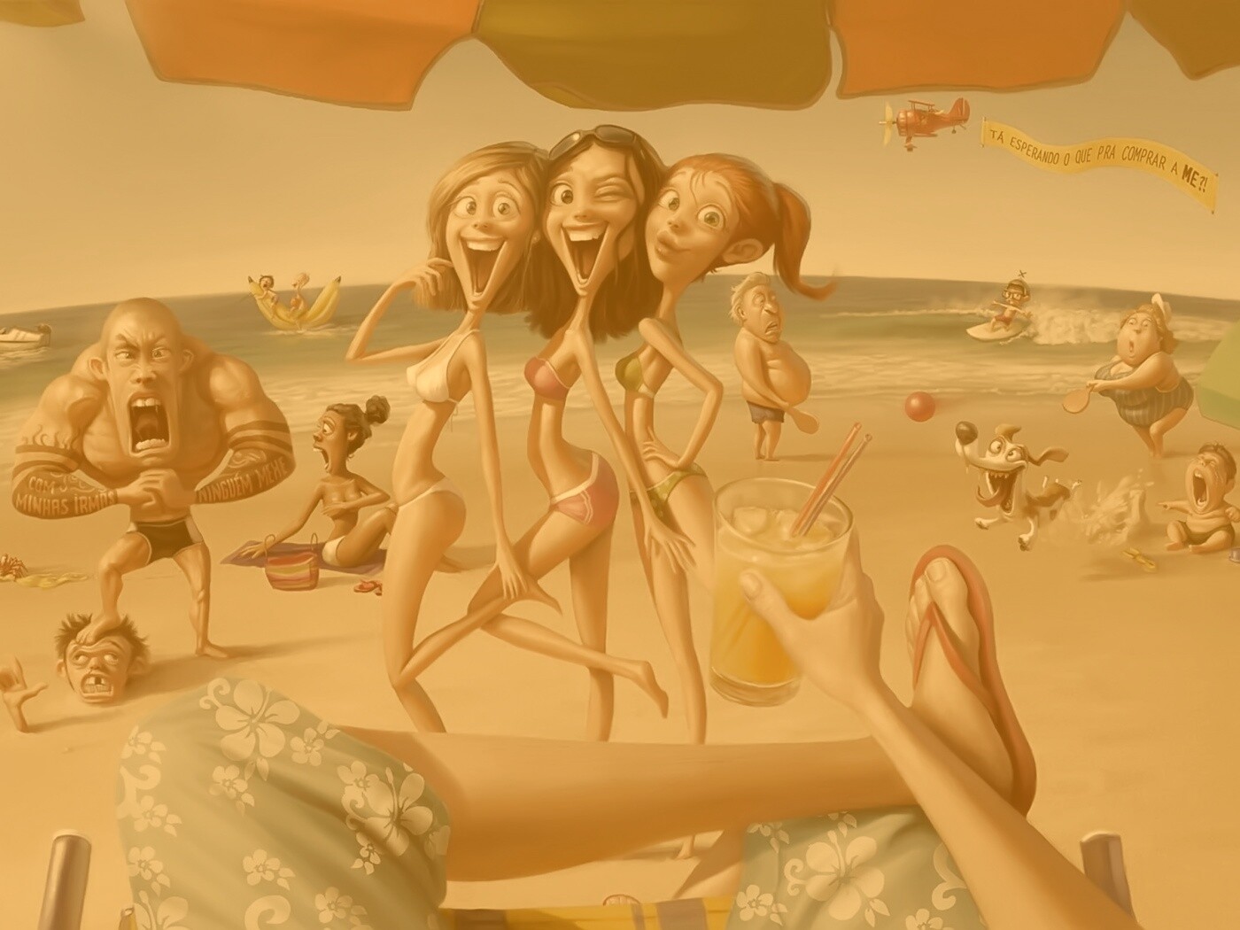 На пляжу ляжу) обои