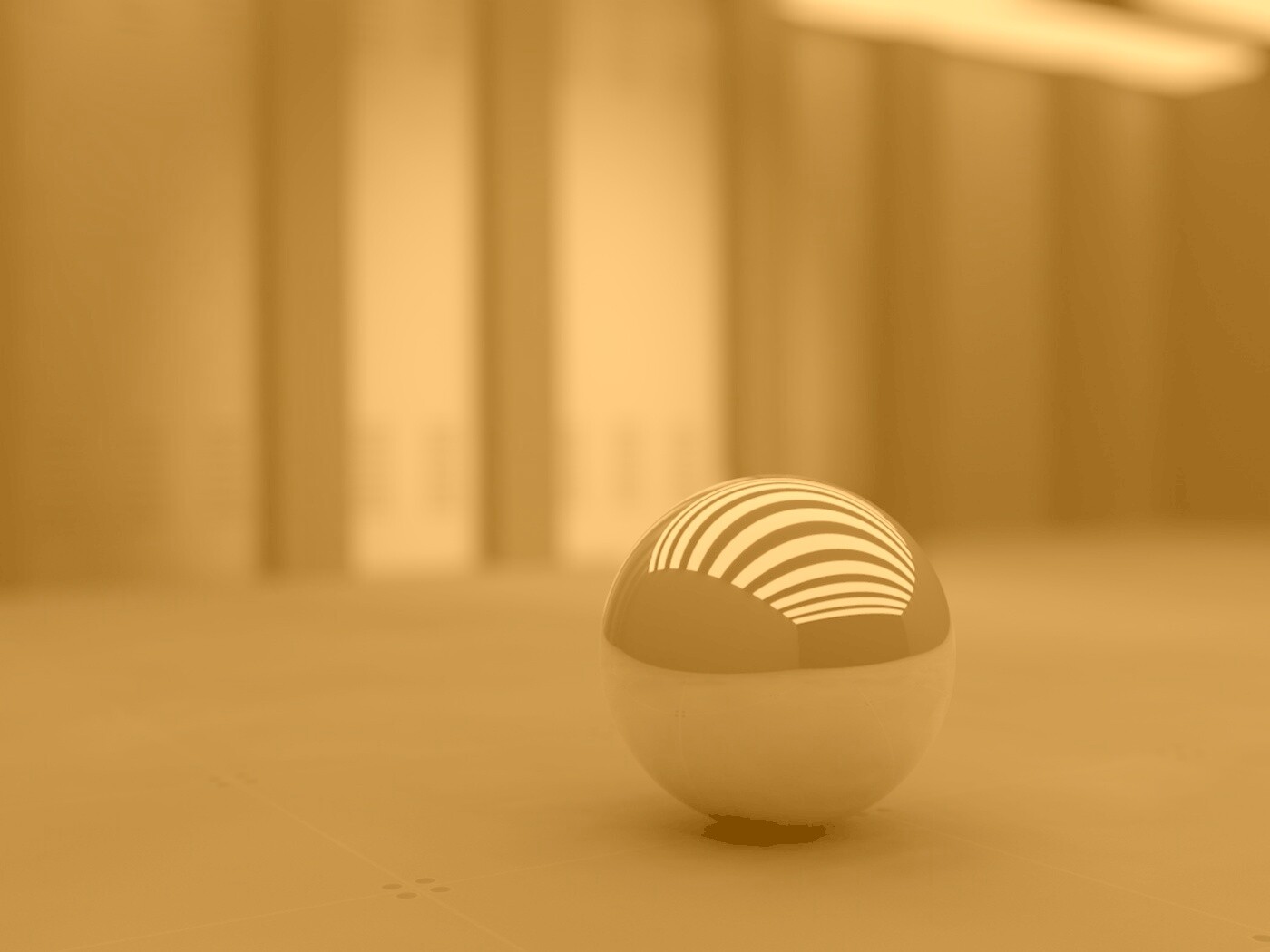 Трехмерный блестящий металлический шарик обои