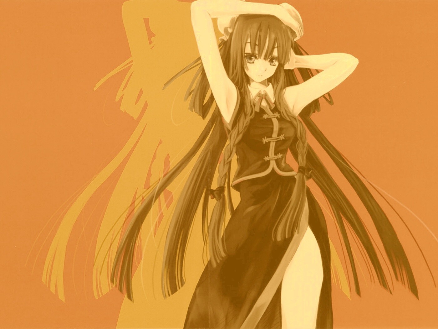 Девушка в чёрном обои