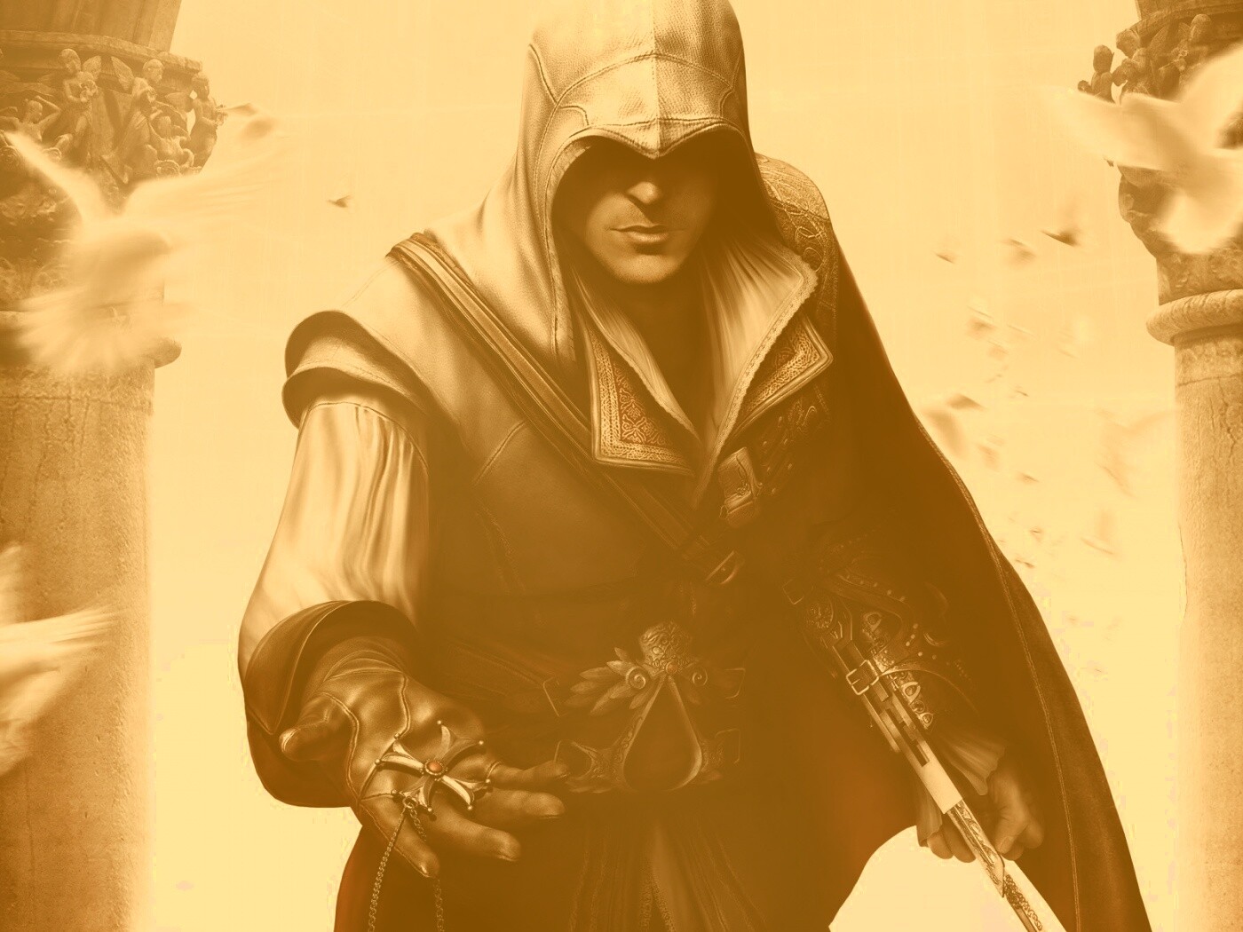 Ассасин с крестом обои