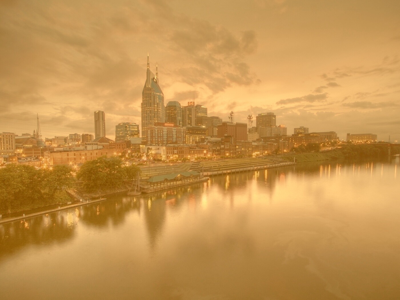 Ночной город обои