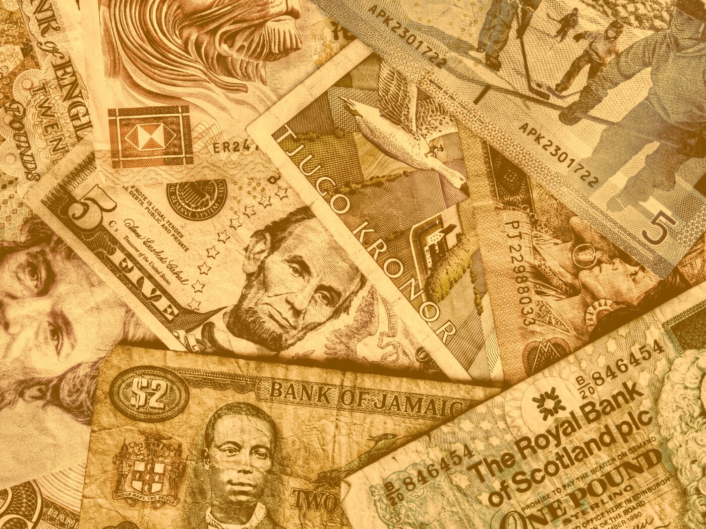 Купюры из разных стран обои