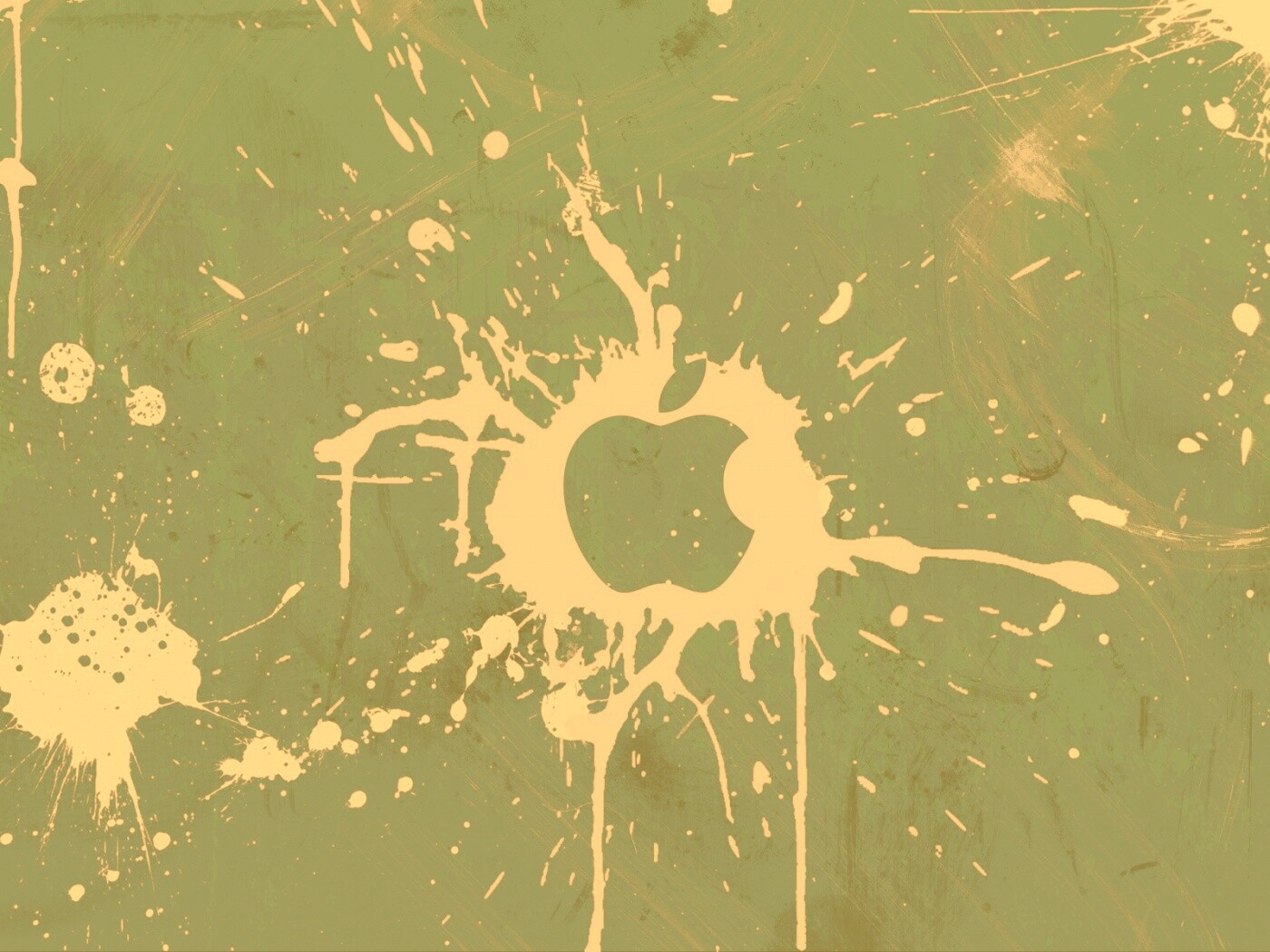 Яблоко в краске обои
