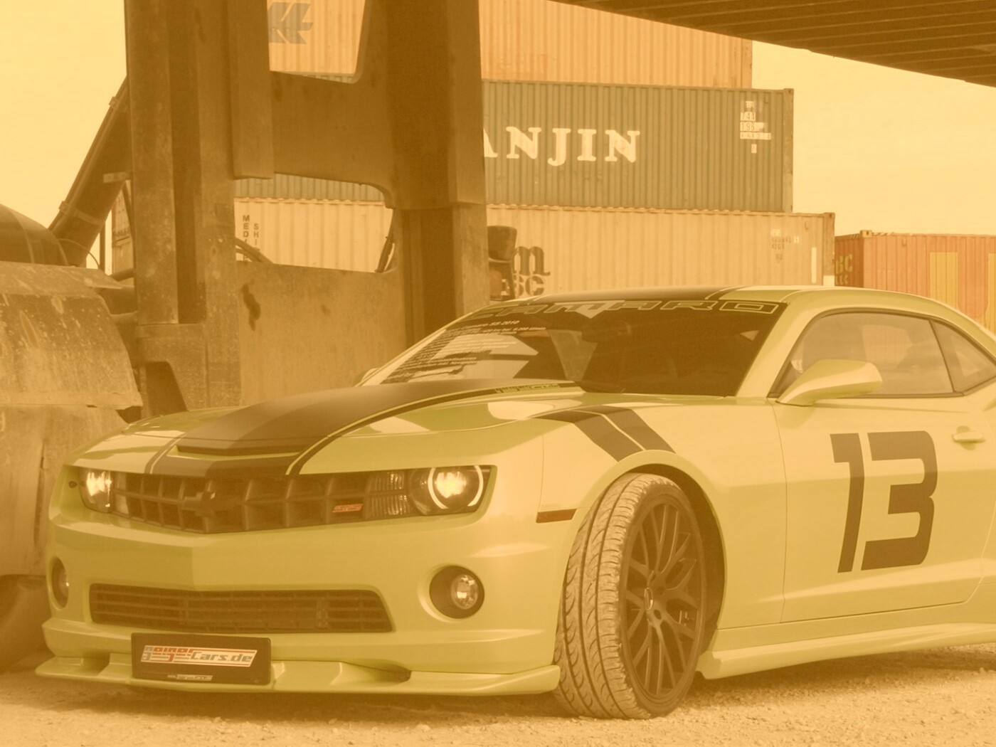 Шевролет камаро зеленый обои