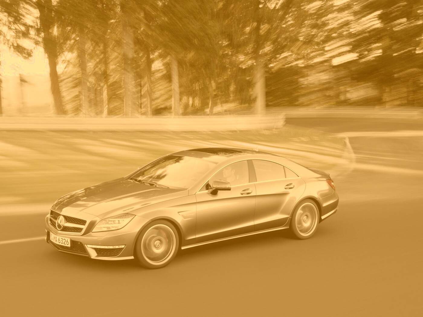 Мерседес в движении обои