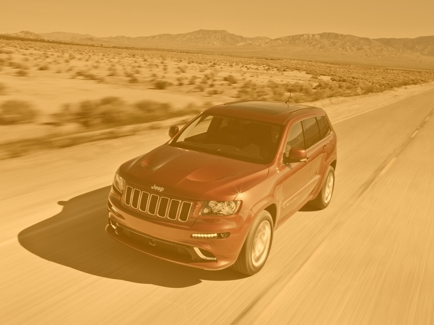 Красный Jeep обои