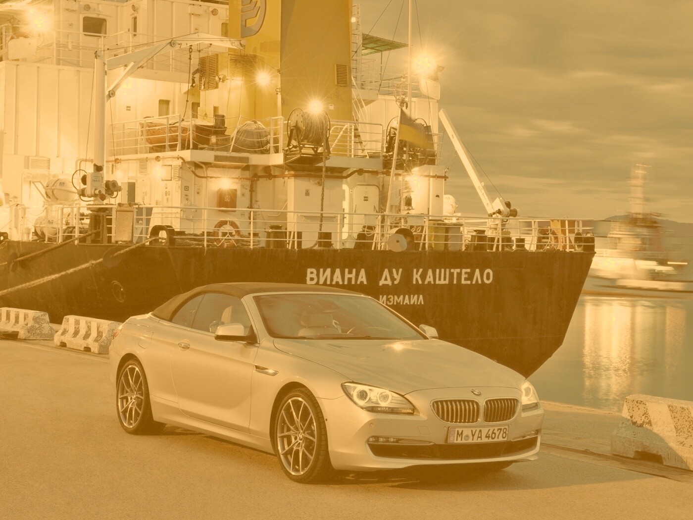 BMW 6 в порту обои