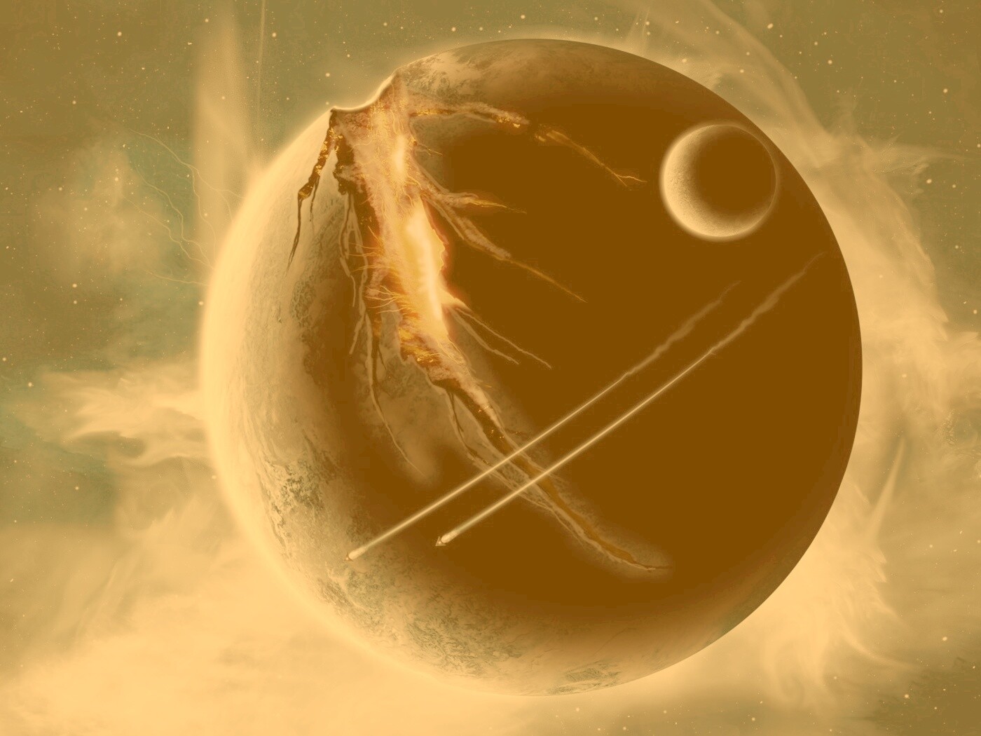 Эвакуация с гибнущей планеты обои