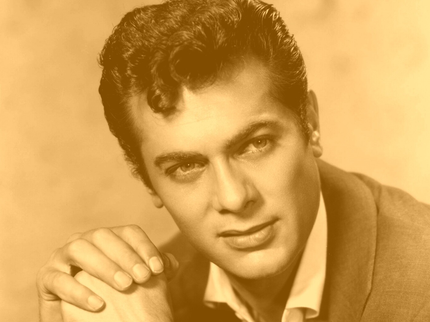 Чёрно белое фото Тони Кёртиса обои