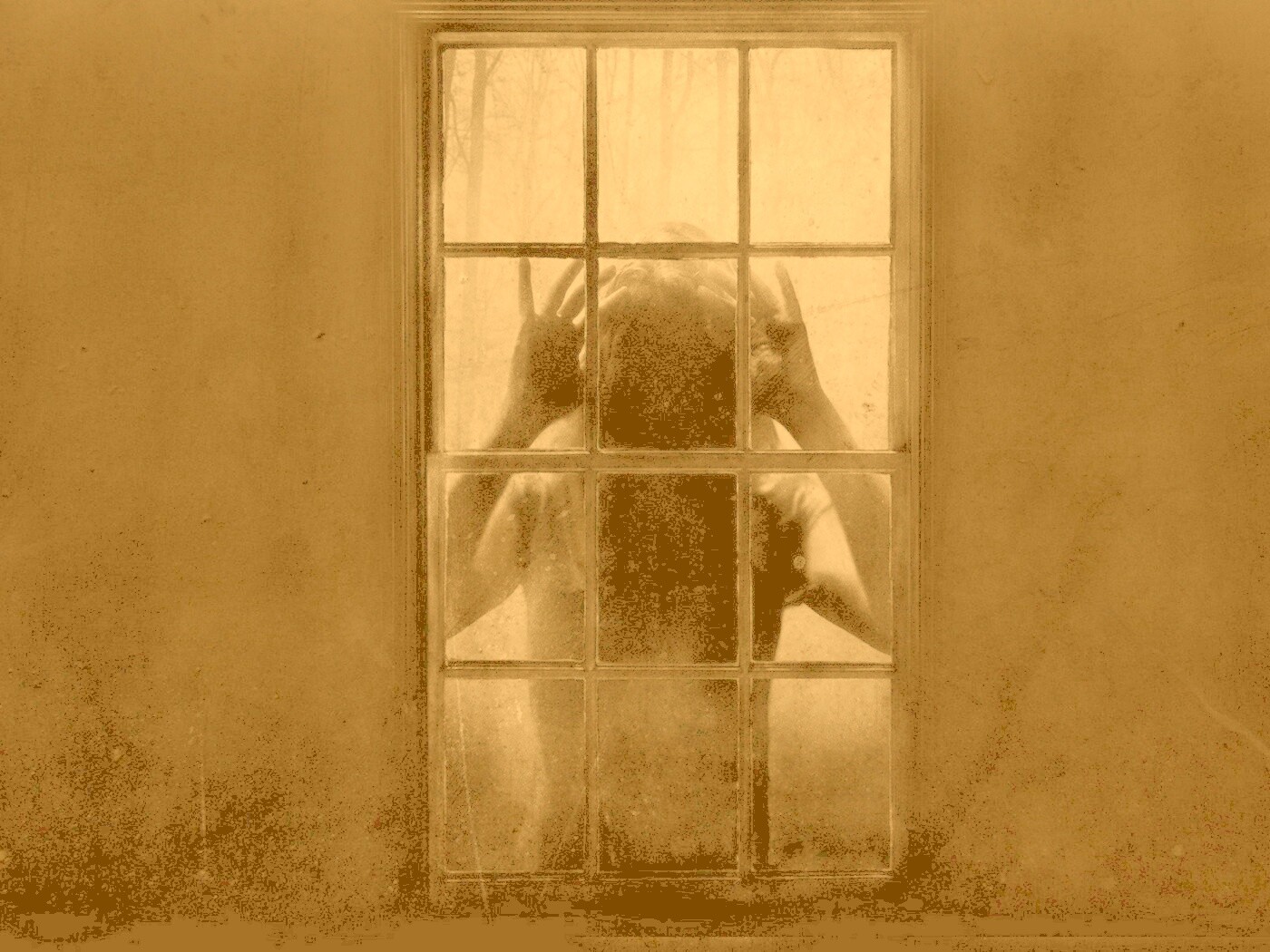 Страшная девоча в окне обои