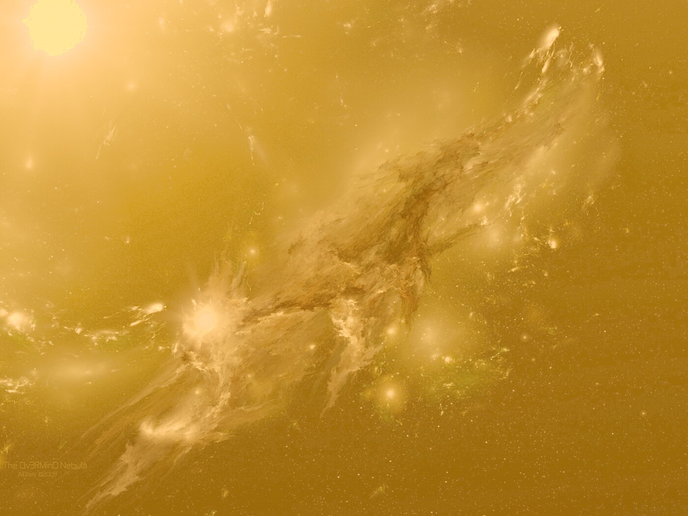 Зеленая туманность обои