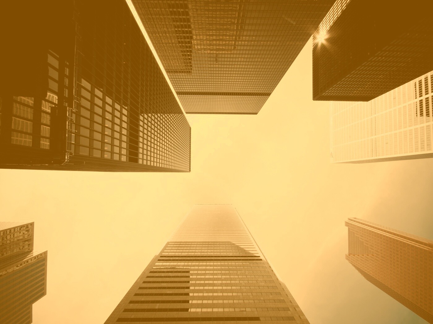 Небоскребы уходящие в облака обои