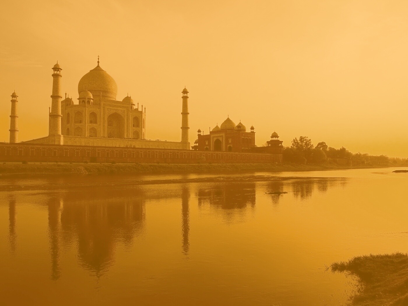 Тадж Махал в сумерках обои