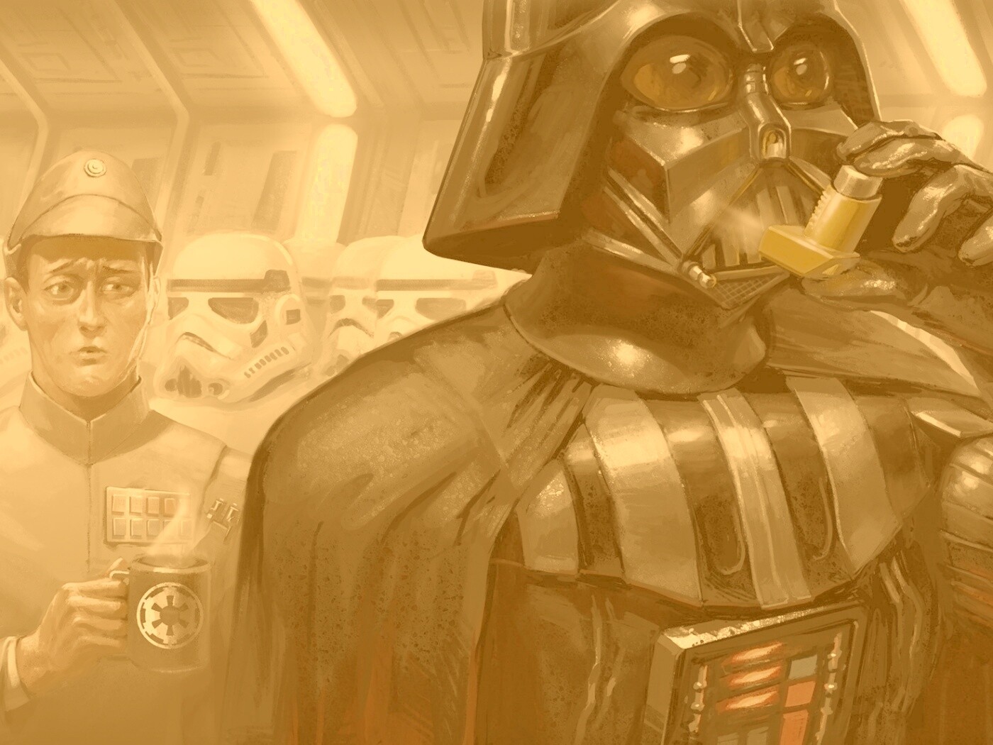 Дарт Вейдер с ингалятором обои