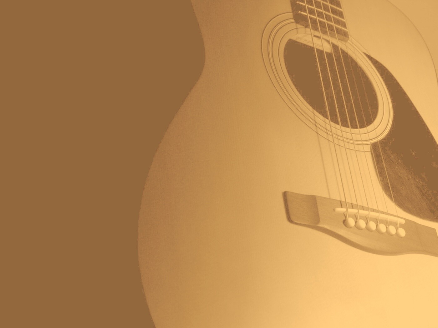 Акустическая гитара в синих тонах обои