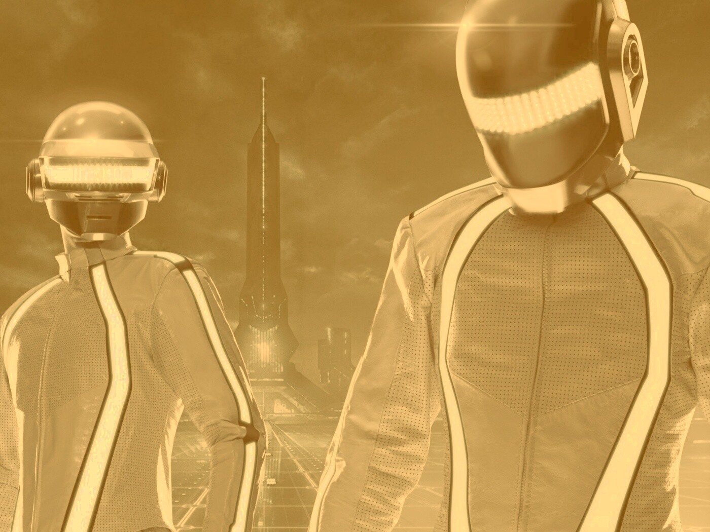 Daft Punk на съемках фильма TRON обои