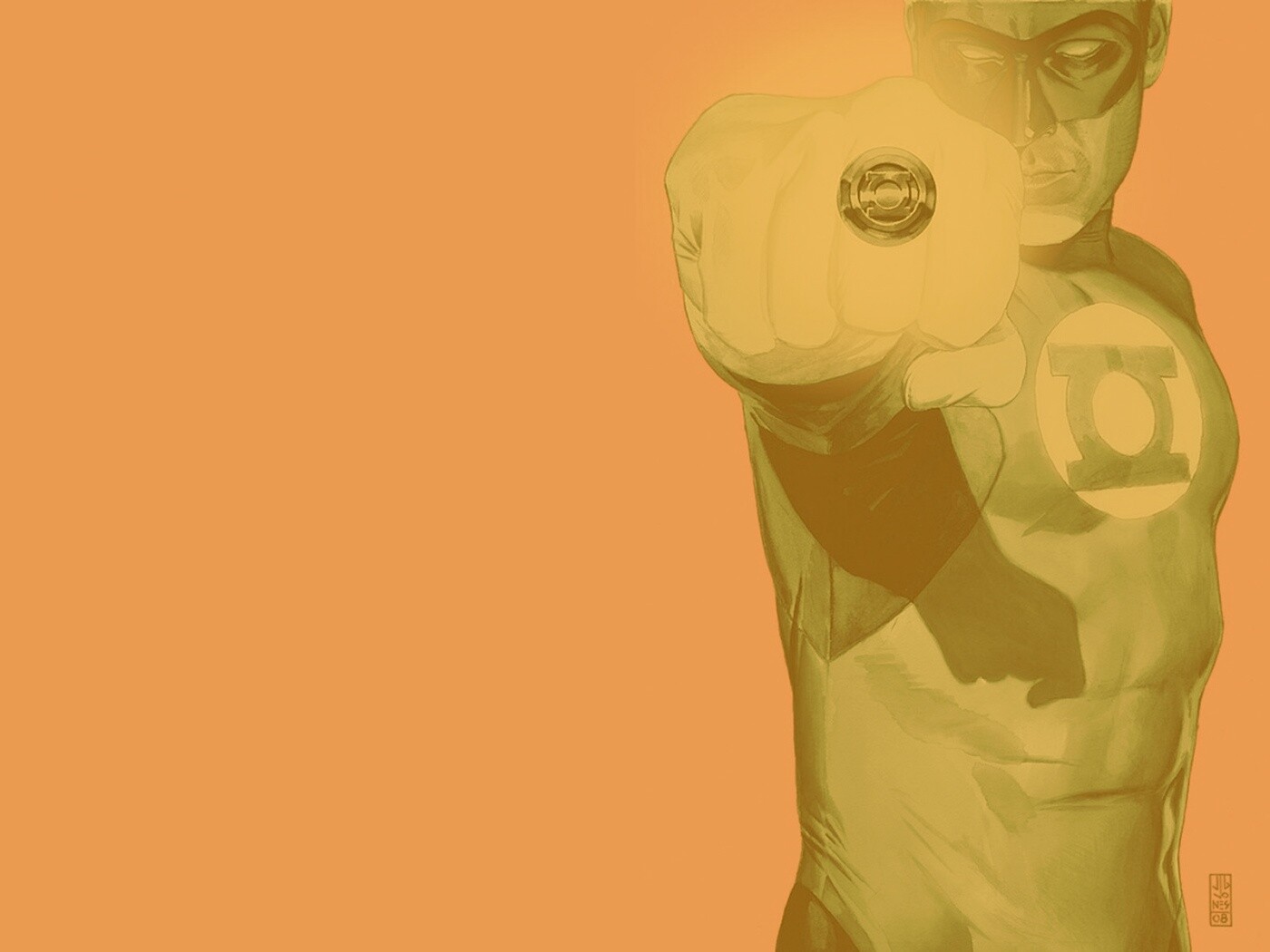 Зелёный фонарь рисунок обои