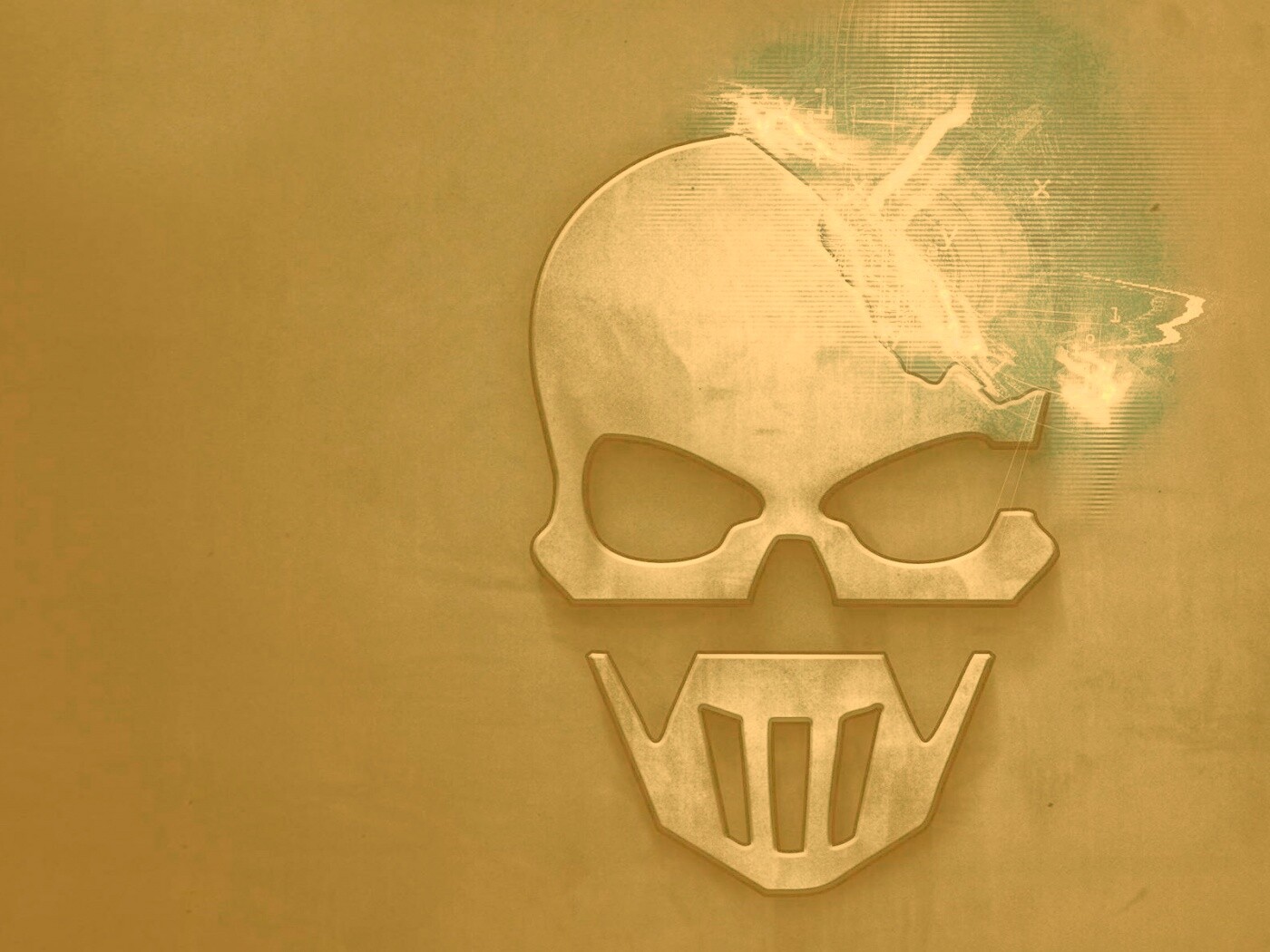 Контур стального черепа обои