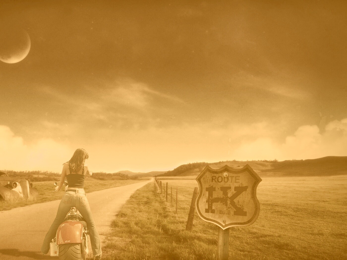 Путешествие на мотоцикле обои