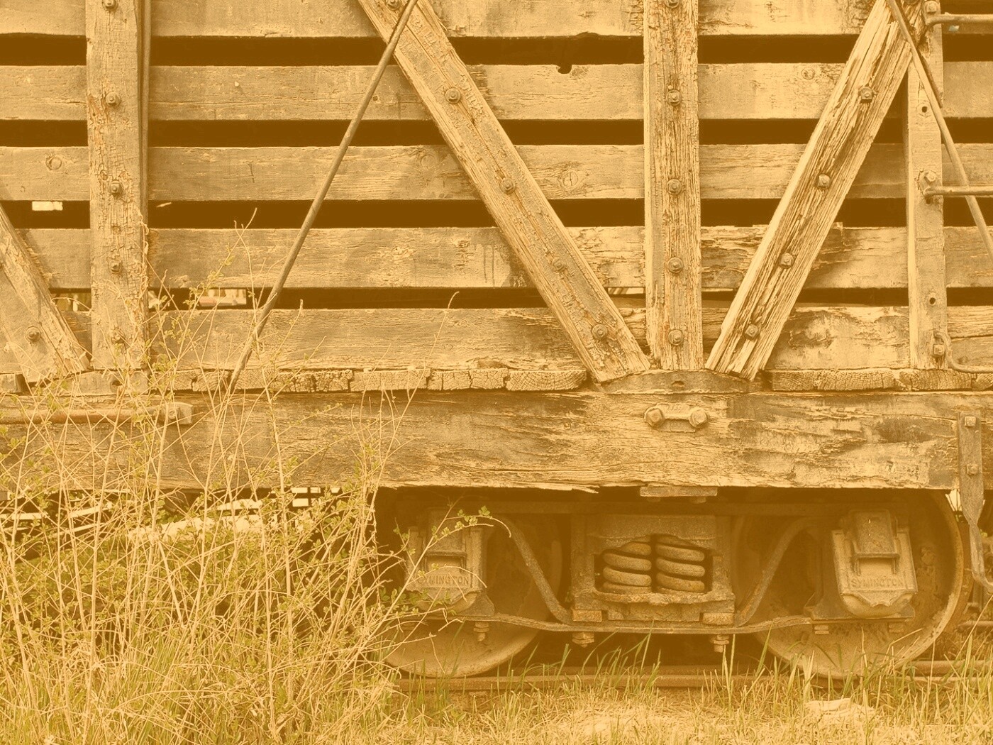 Старый грузовой вагон обои