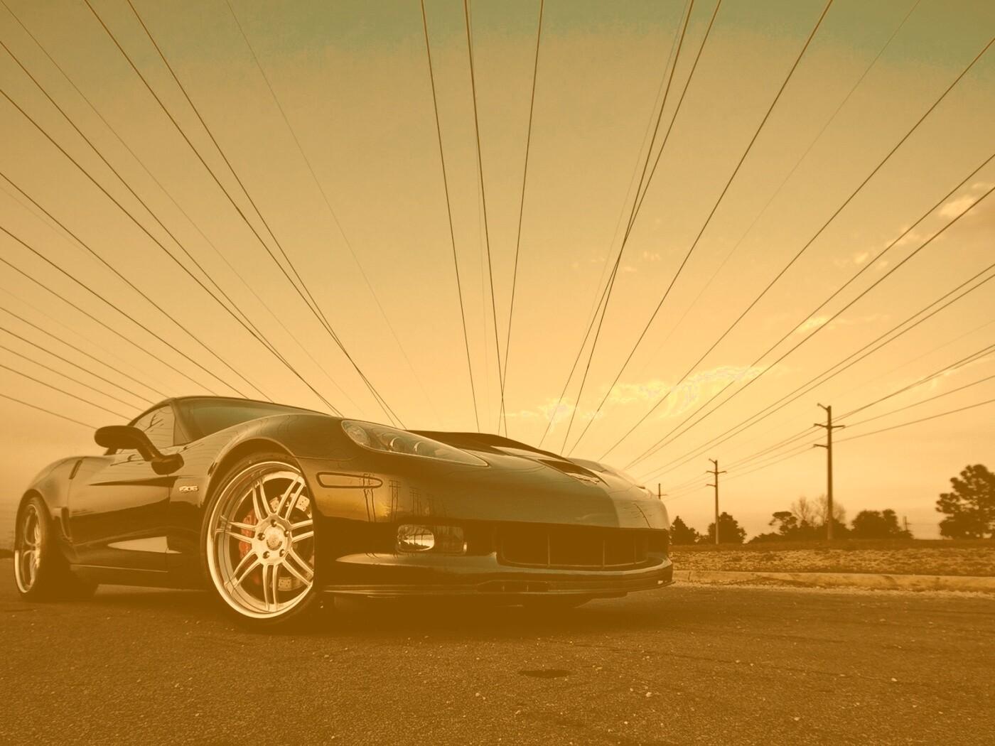 Чёрное авто обои