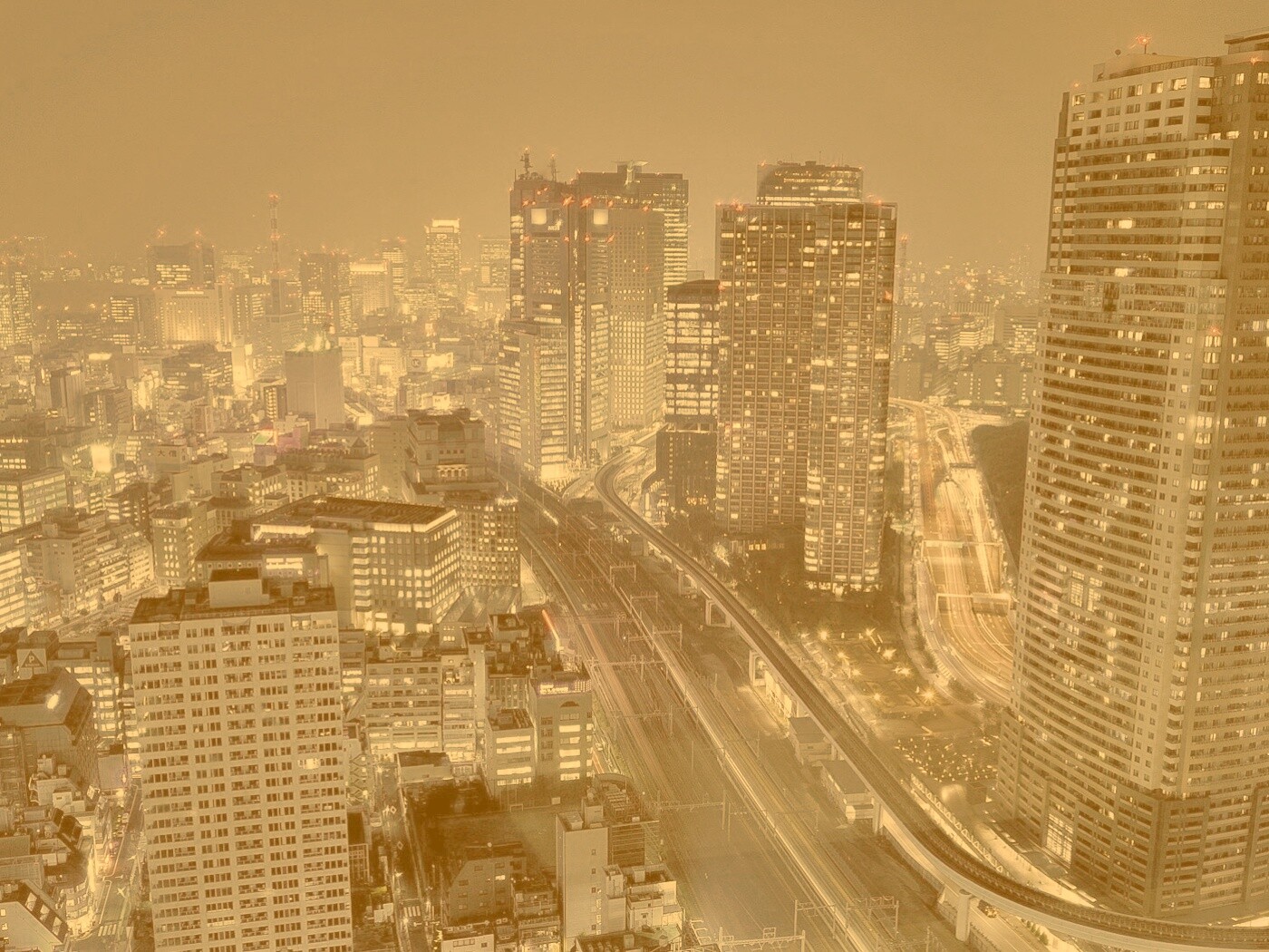 Ночной город обои