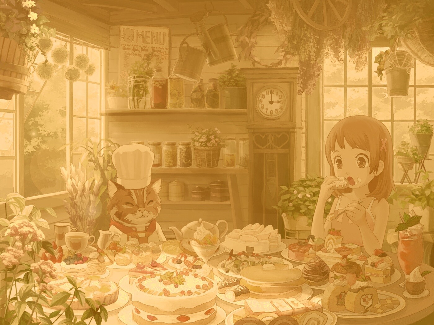 У кота повара обои