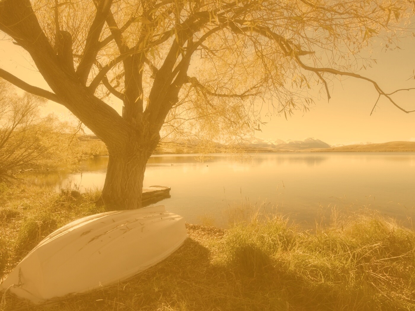 Осеннее озеро обои