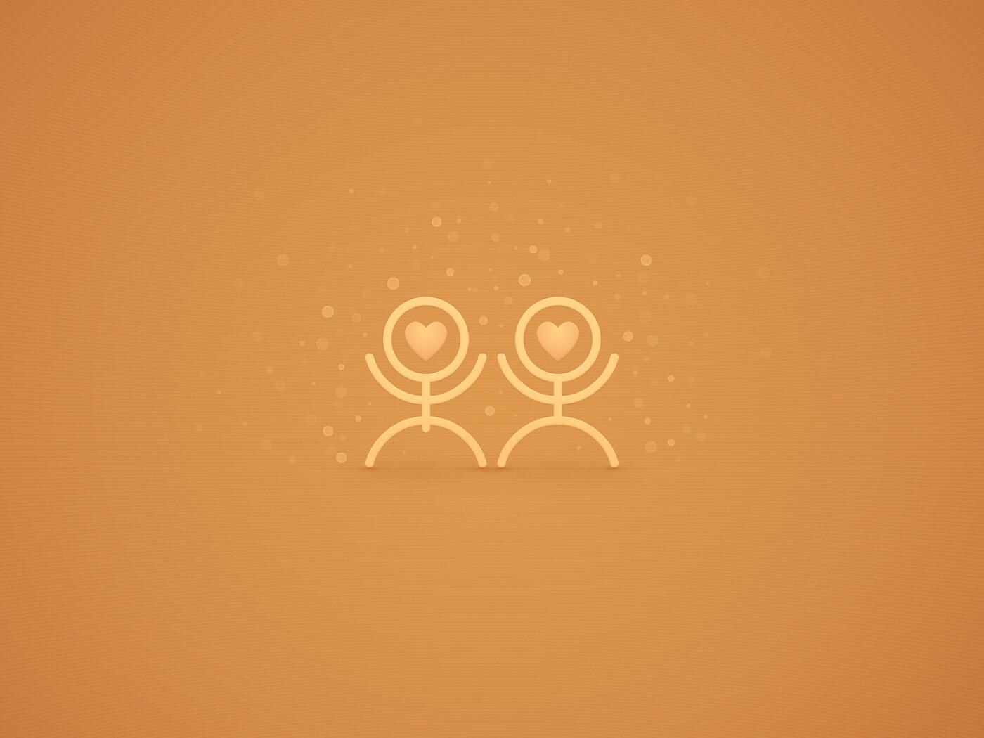 Влюблённые человечки обои