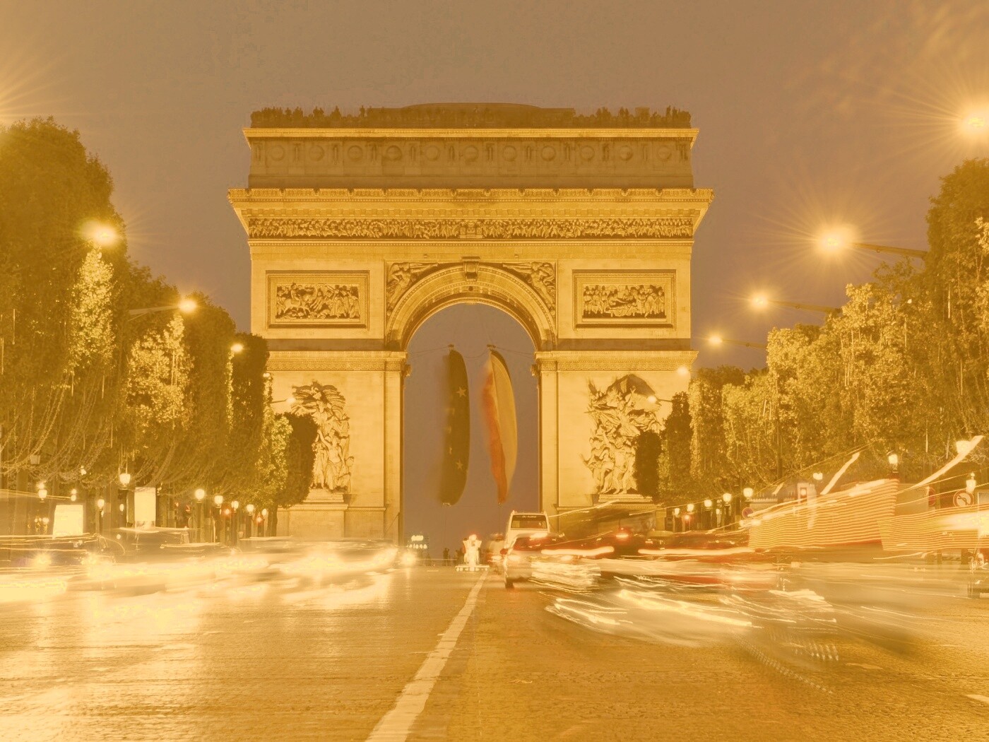 Арка на елисейских полях обои