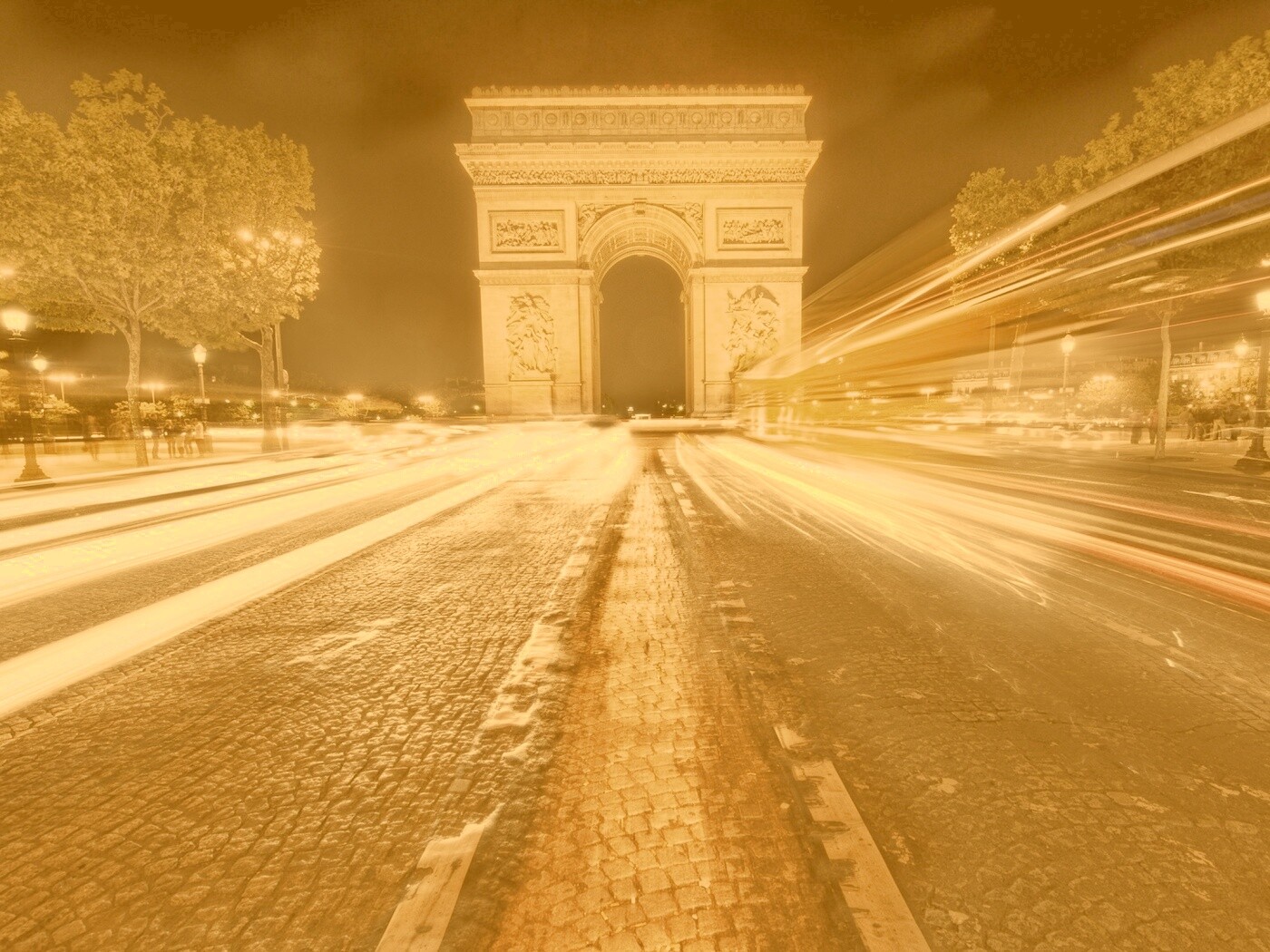 Елисейские поля с Триумфальной аркой обои