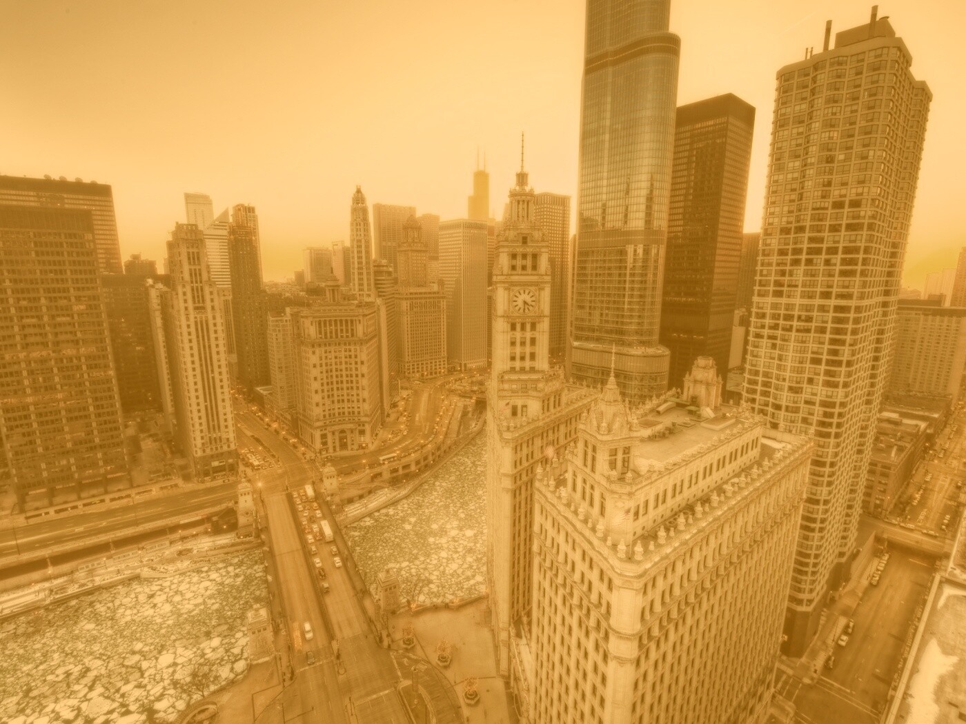 Вид на город обои