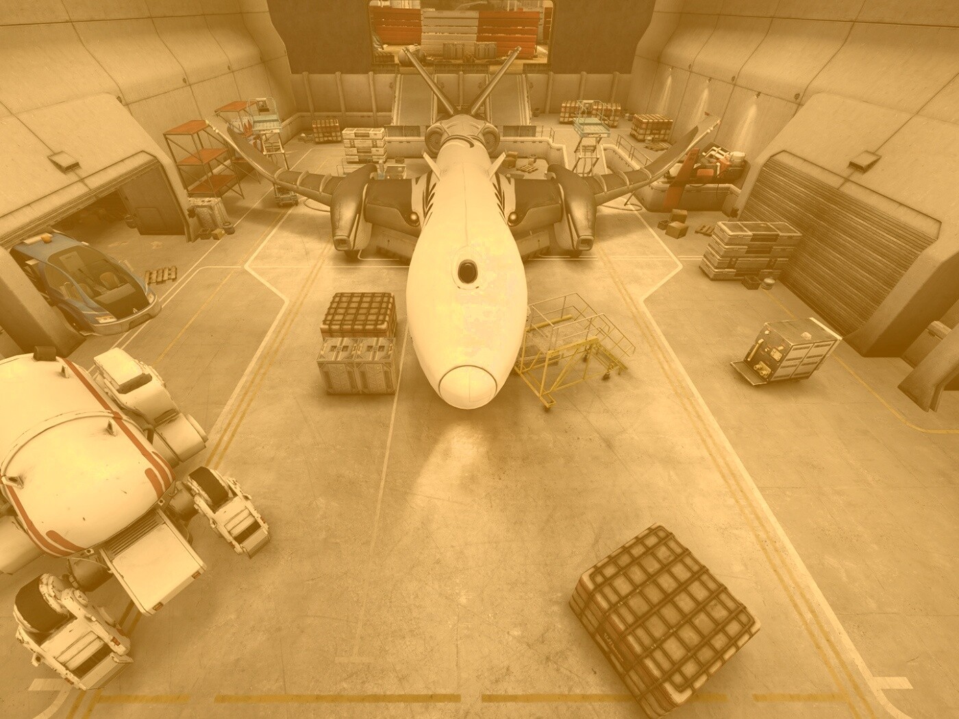 Ангар из игры Brink обои