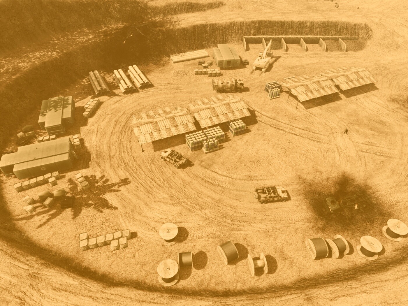 Вид на карьер из Crysis обои