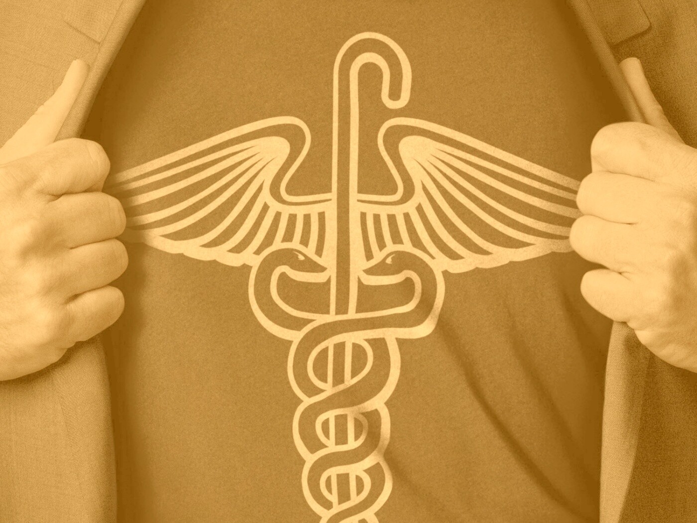 Футболка со змеями и тростью обои