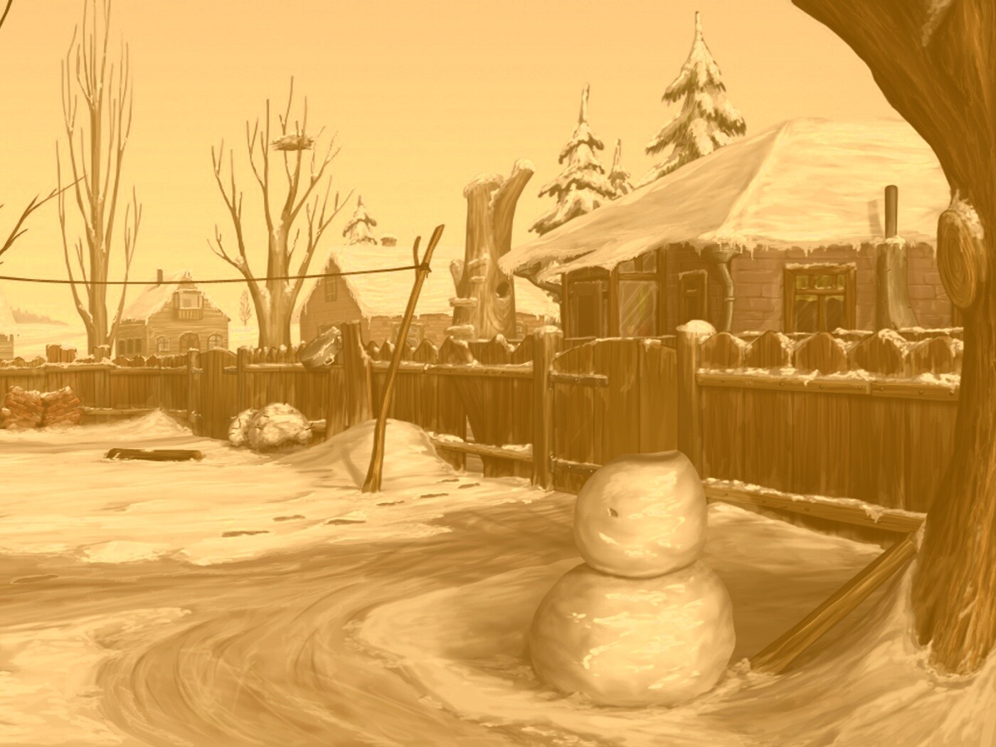 Снеговик обои