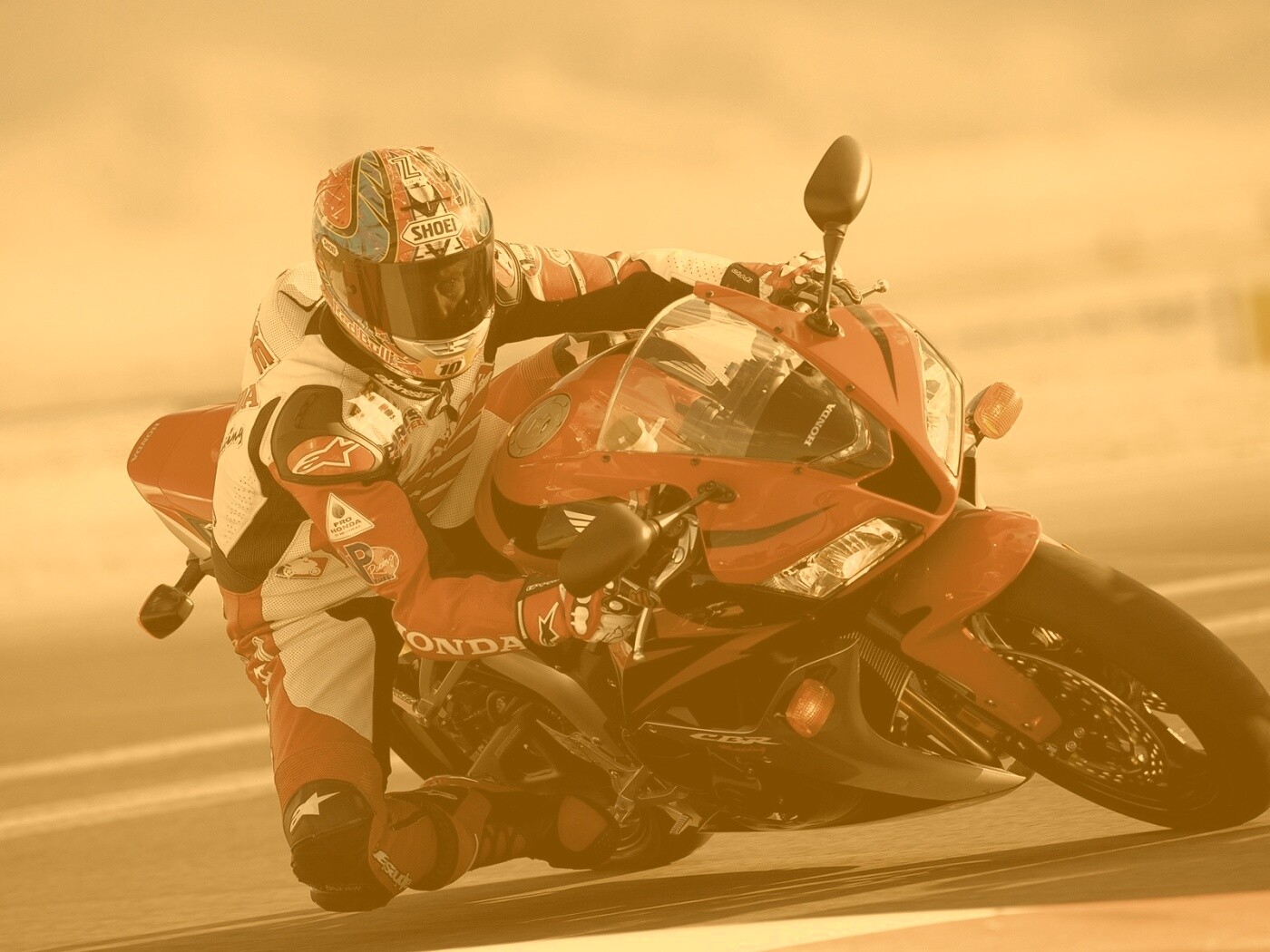 Мотоциклист на Хонде обои